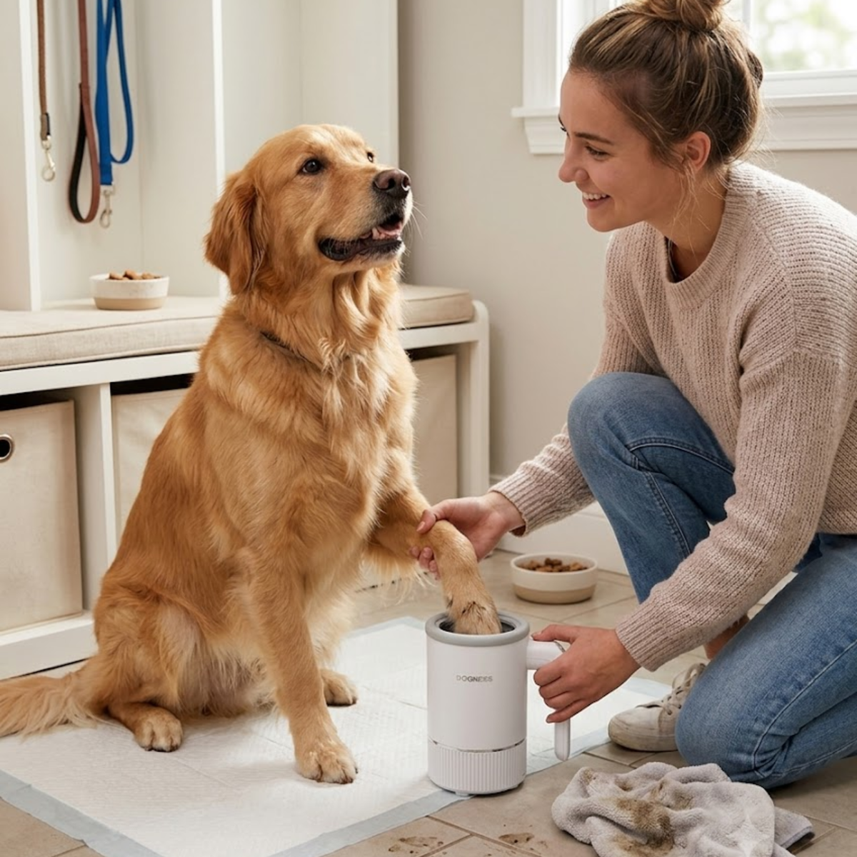 Automatic Pet Paw Cleaner & Massager Plus