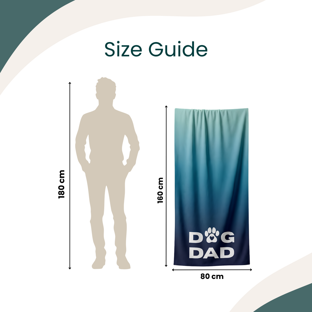 DOG DAD Beach Towel