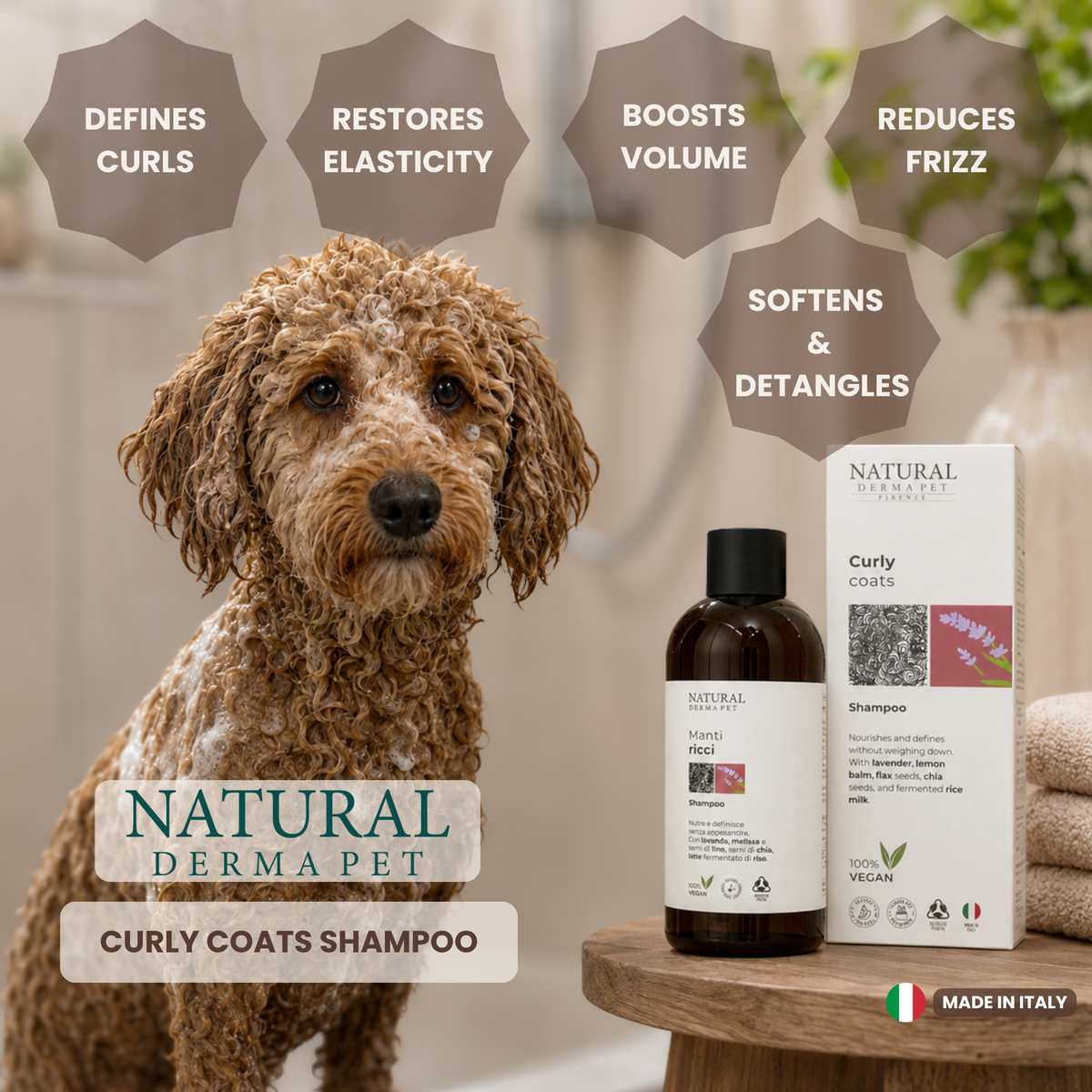 Curly Coat Hydrating Shampoo with Curl‑Defining Botanicals