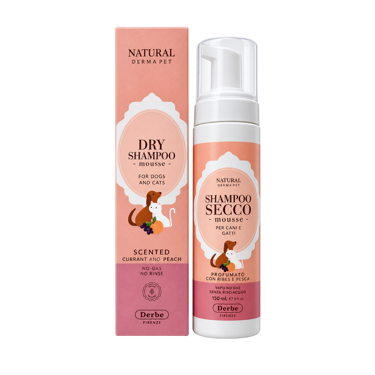 No-Rinse Dry Shampoo Mousse Blackcurrant & Peach