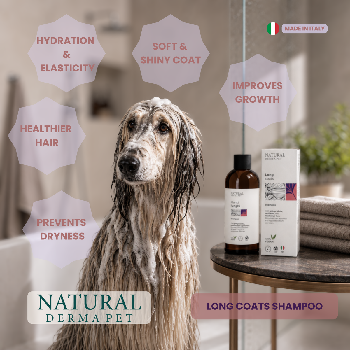 Long Coat Nourishing Shampoo with Ginkgo & Botanical Extracts