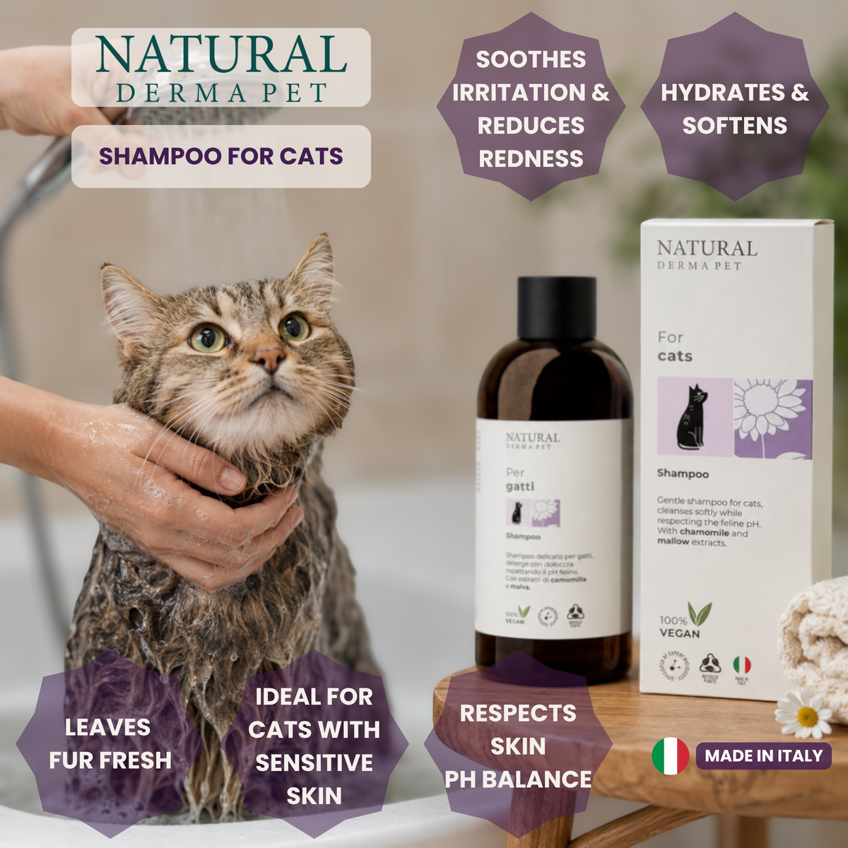 Soothing Cat Shampoo with Chamomile & Mallow