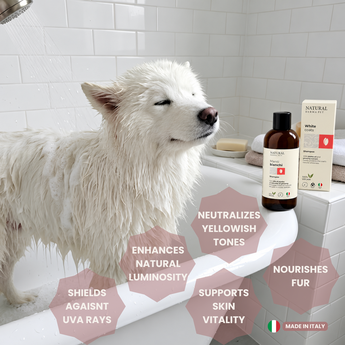 White Coats Brightening Shampoo with Jojoba Oil & Ginseng