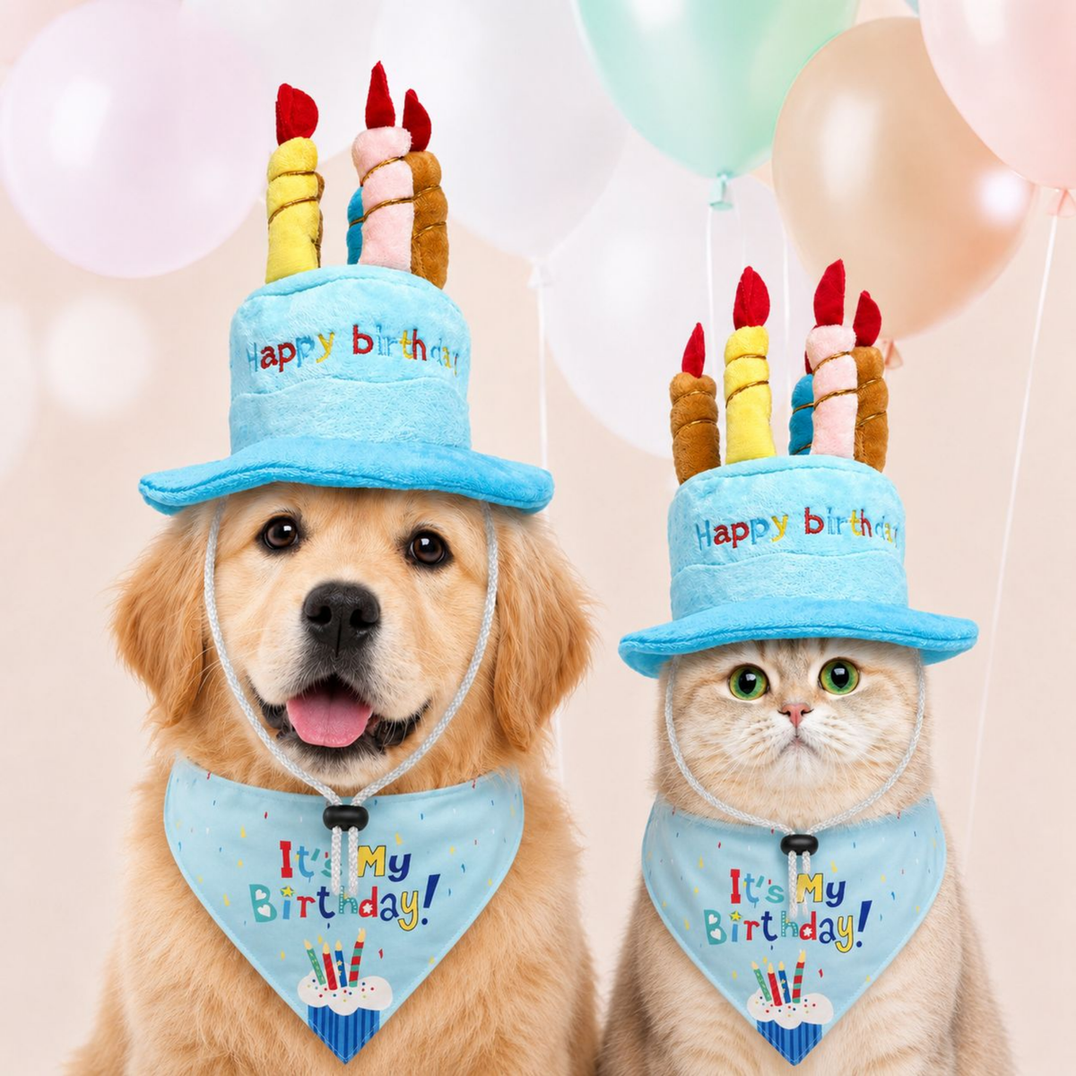 Pet Birthday Hat & Bib Set