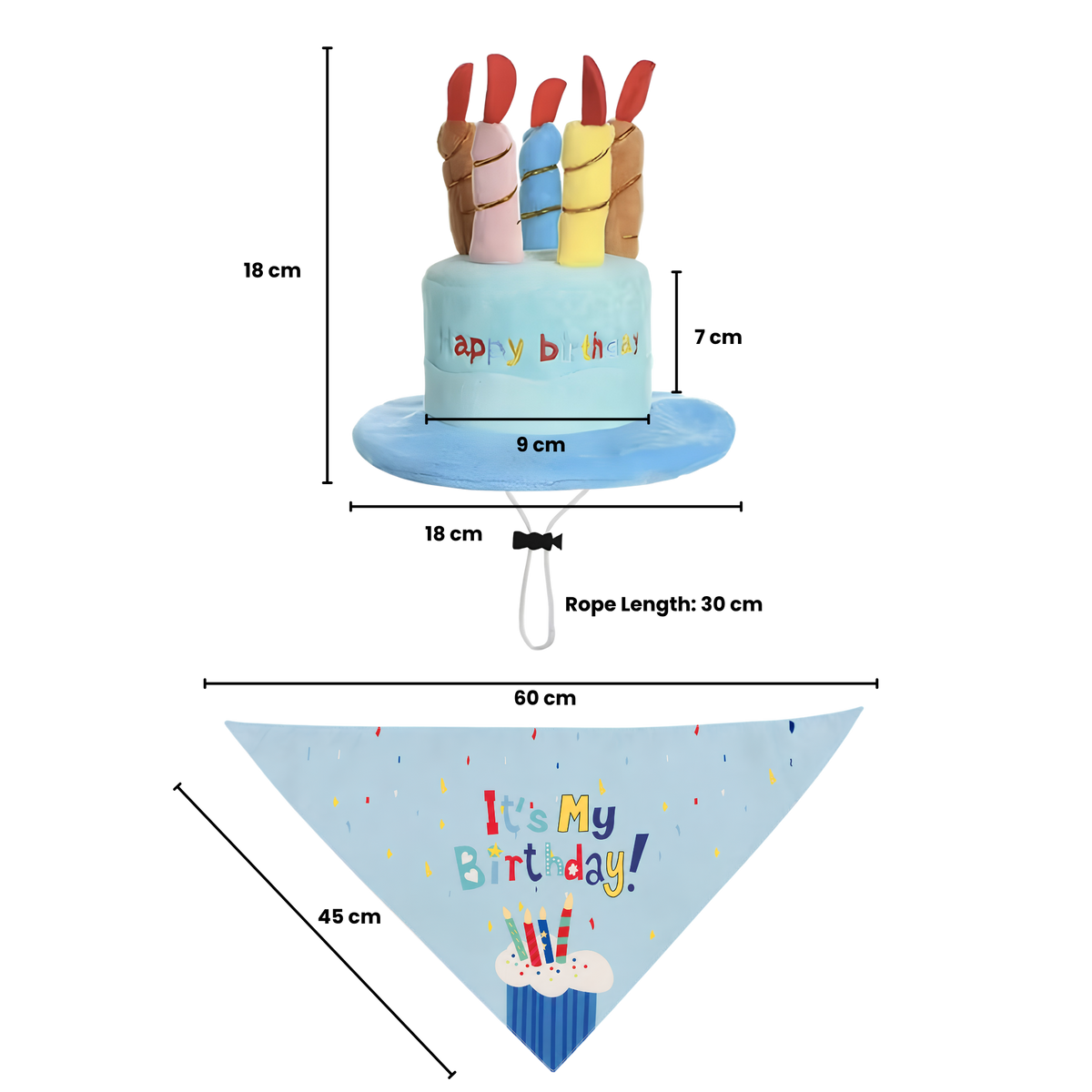 Pet Birthday Hat & Bib Set