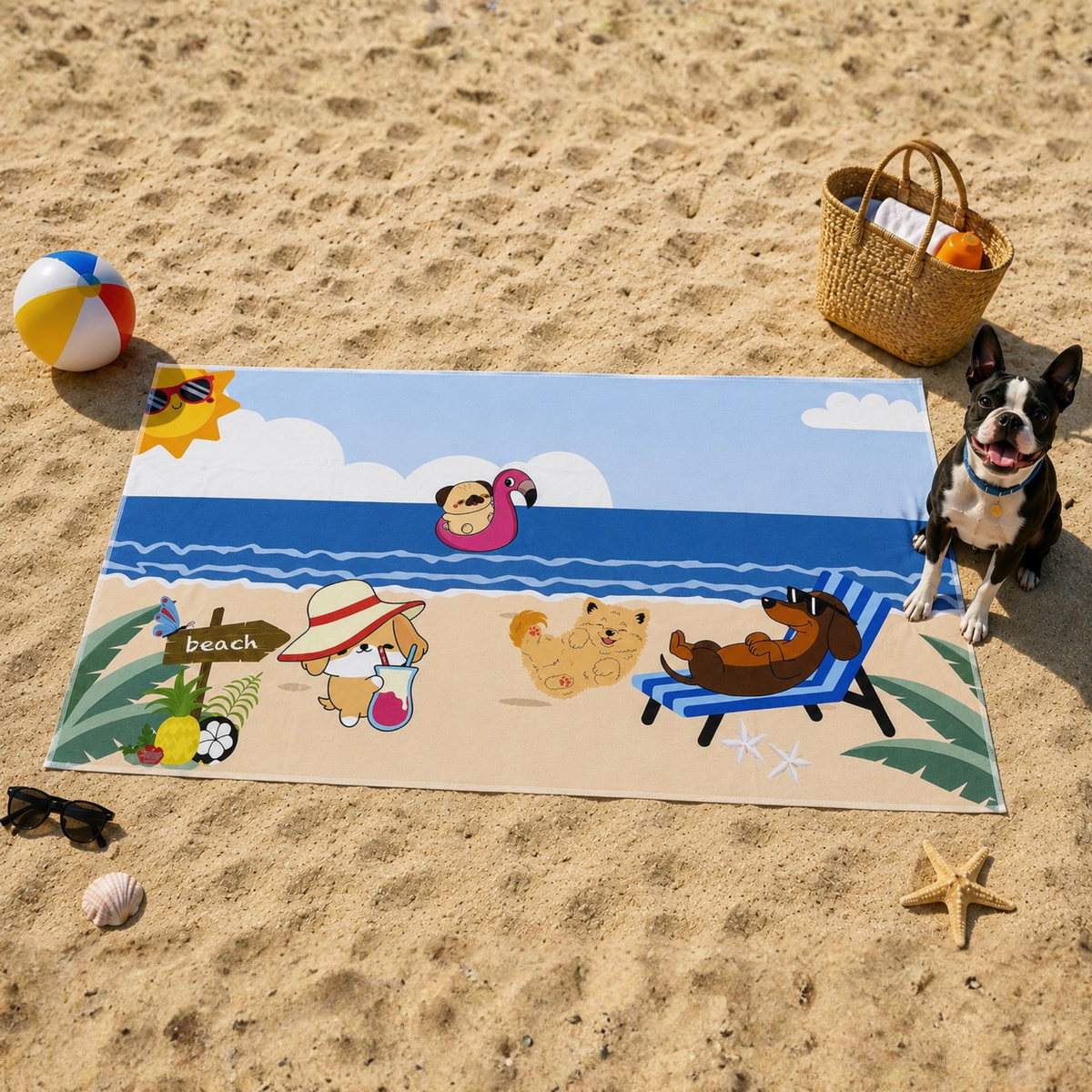 Sand & Smiles Beach Towel