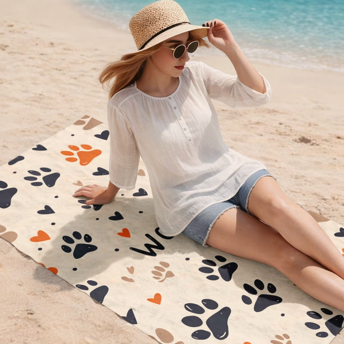 Woof Beach Towel