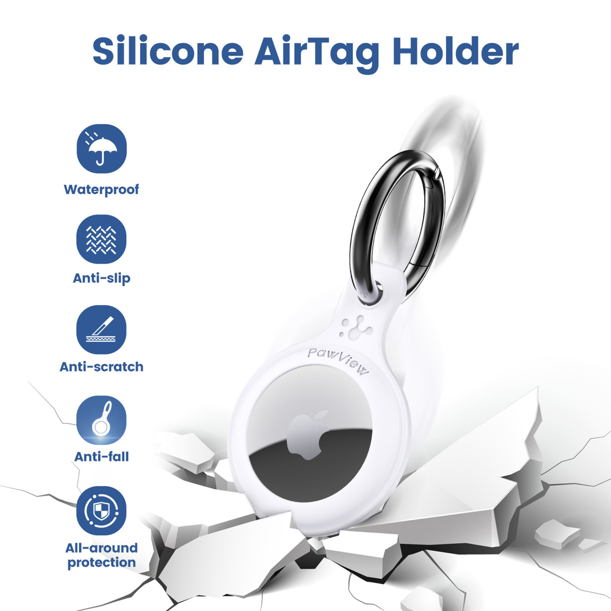 Anti-Loss Smart Pet ID Tag - QR & AirTag Holder