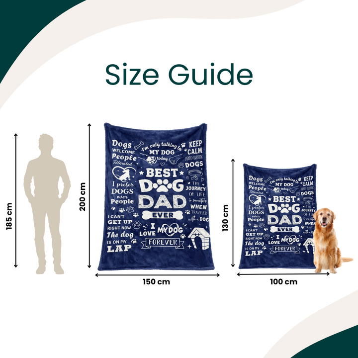 Best Dog Dad Blanket
