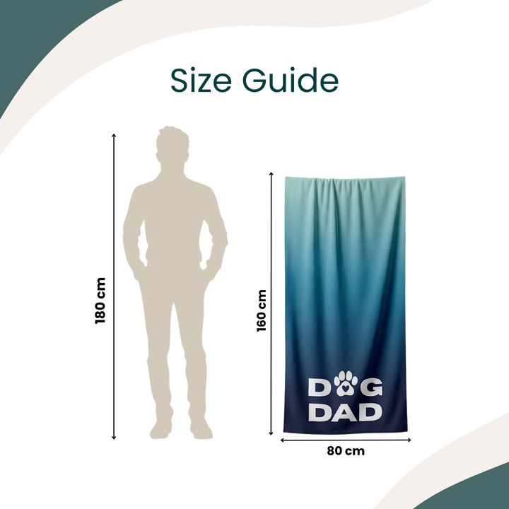 DOG DAD Beach Towel