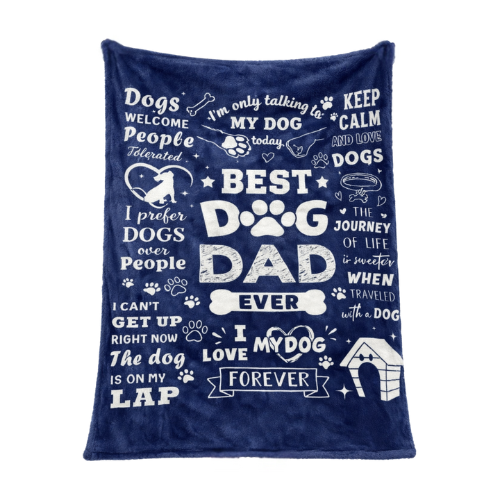 Best Dog Dad Blanket