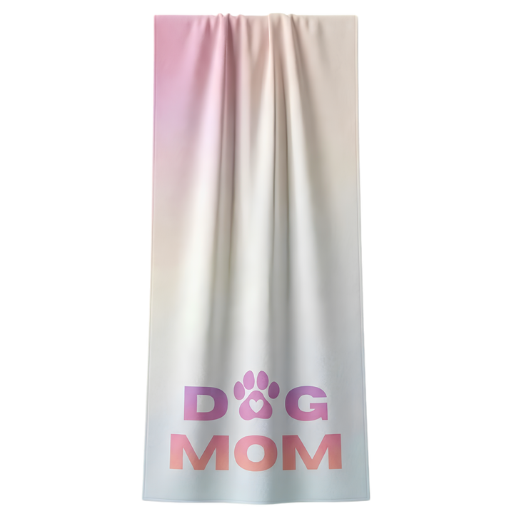 DOG MOM Beach Towel