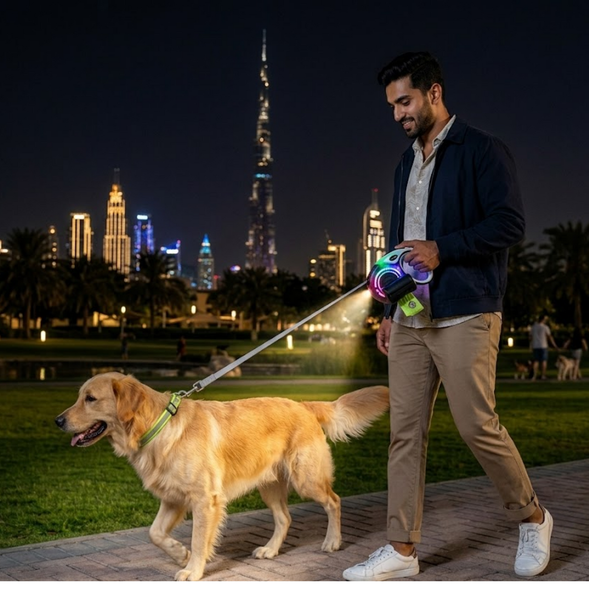 Smart Retractable Leash Set