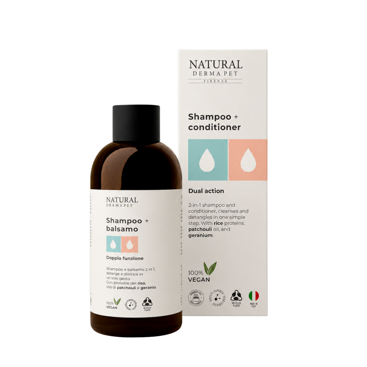 2‑in‑1 Shampoo & Conditioner for Dogs & Cats