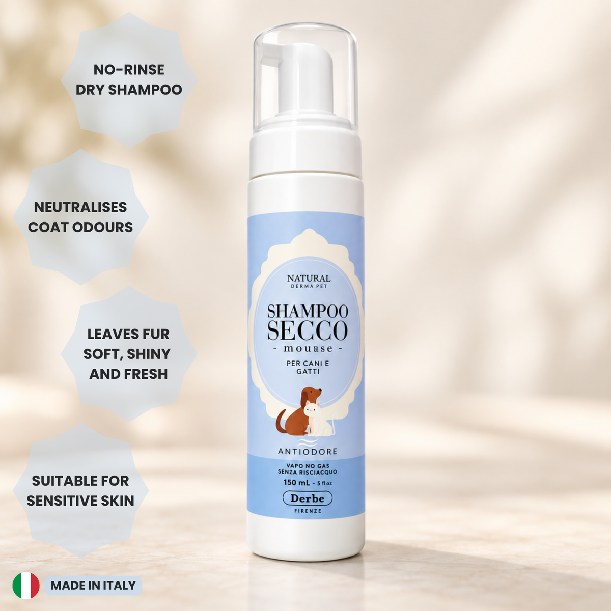 No-Rinse Anti-Odour Dry Shampoo Mousse