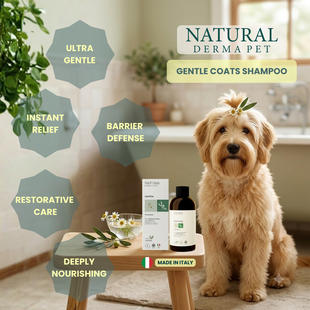 Gentle Pet Shampoo with Olive Oil & Chamomile