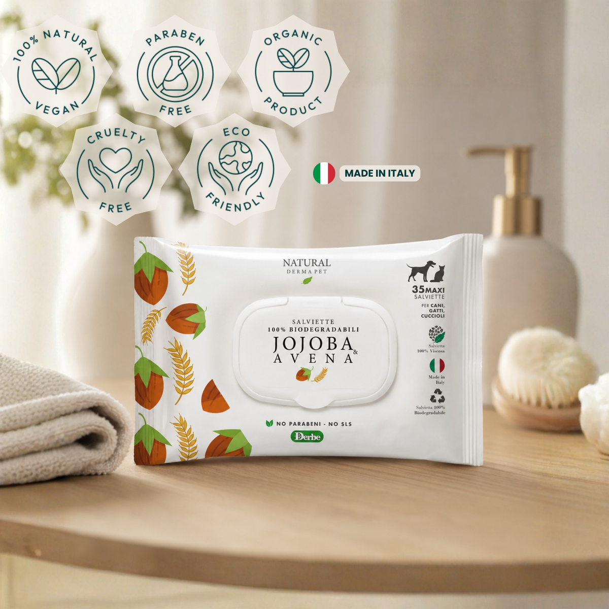 Jojoba & Oat Coat Cleansing Wipes