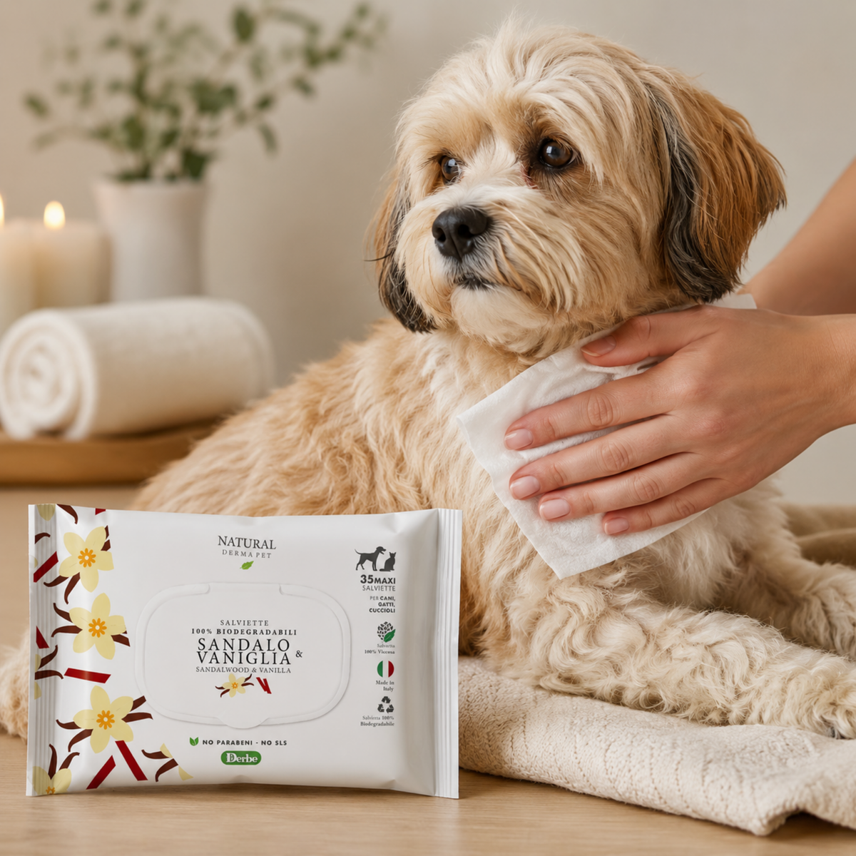 Sandalwood & Vanilla Coat Cleansing Wipes