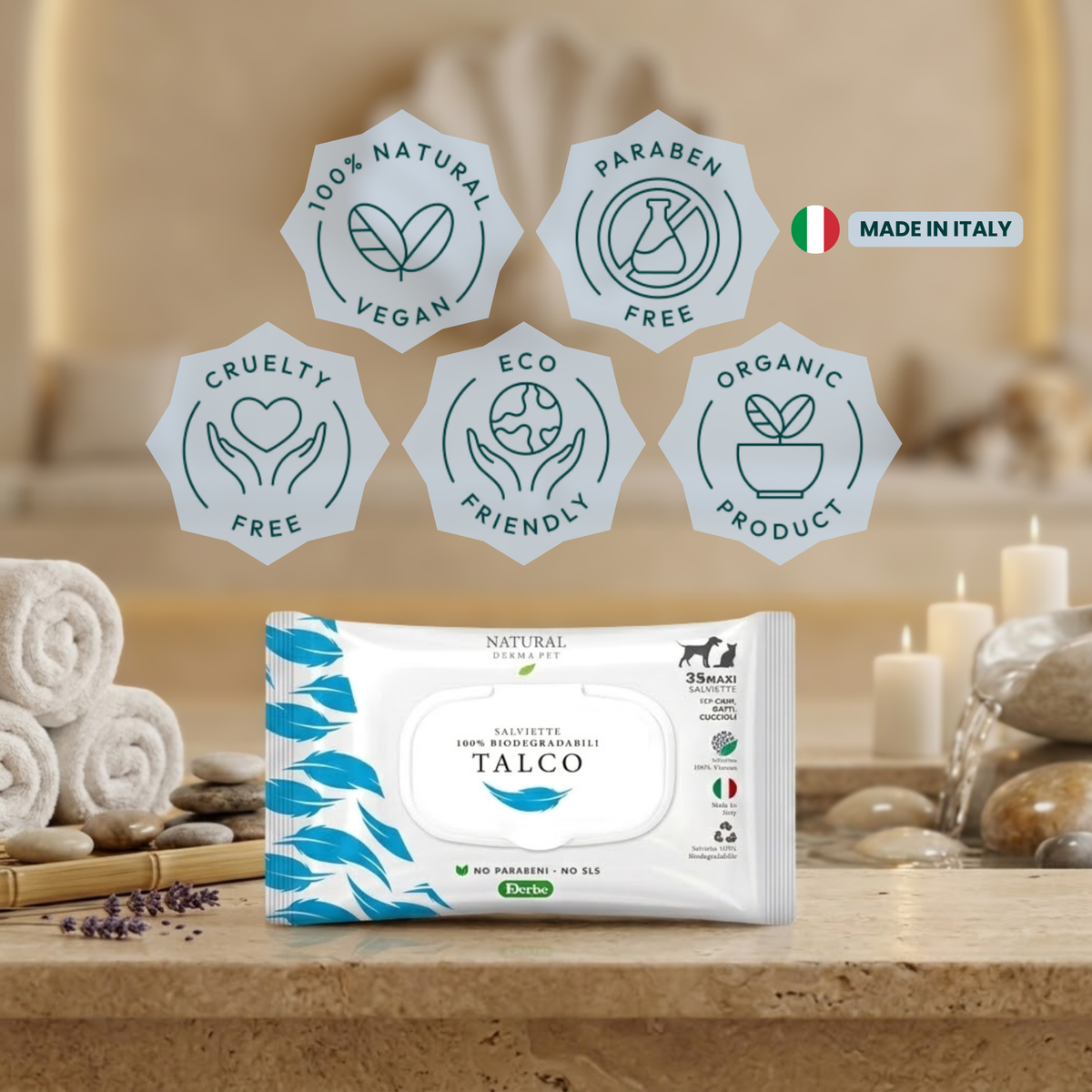 Talcum-Scent Coat Cleansing Wipes