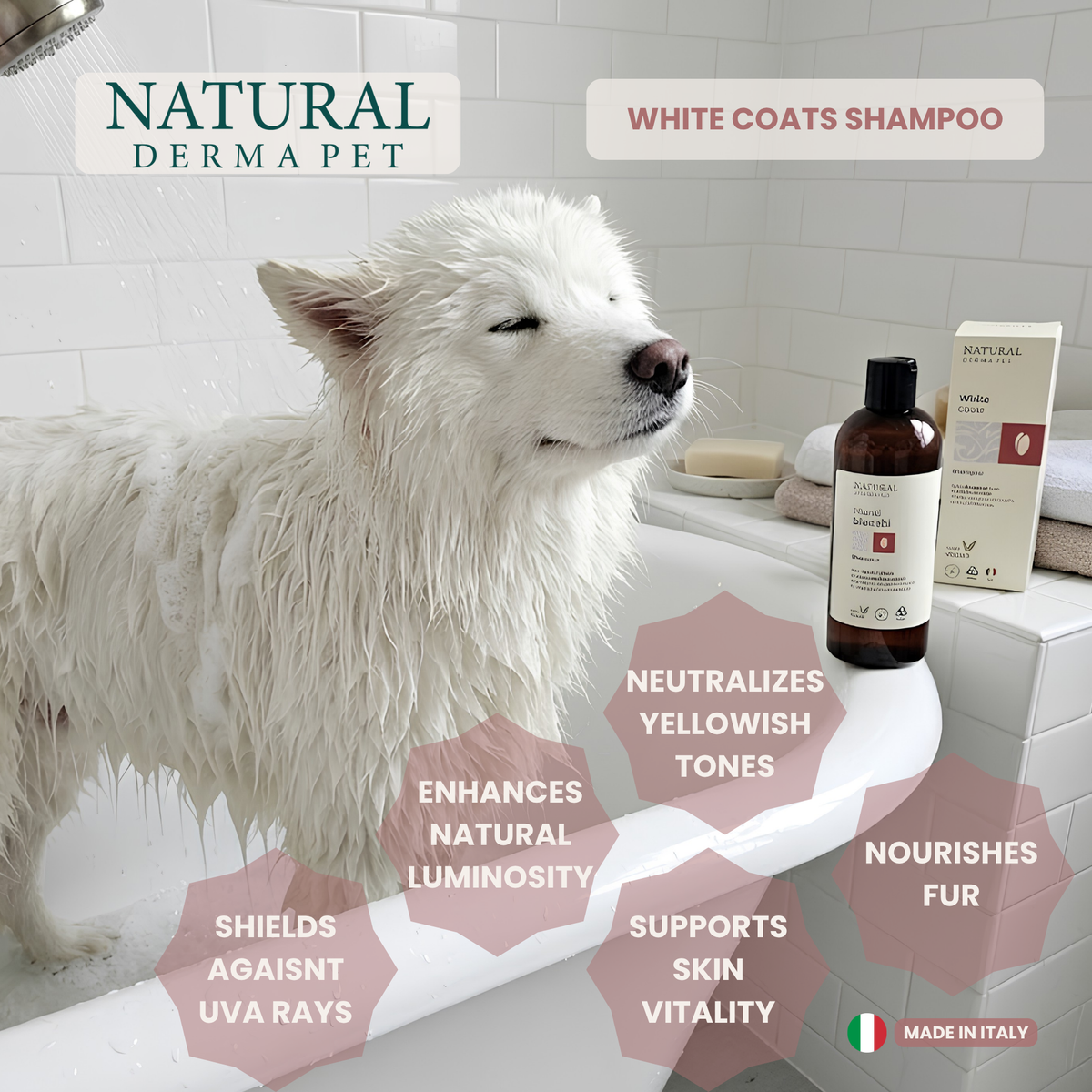 White Coats Brightening Shampoo with Jojoba Oil & Ginseng