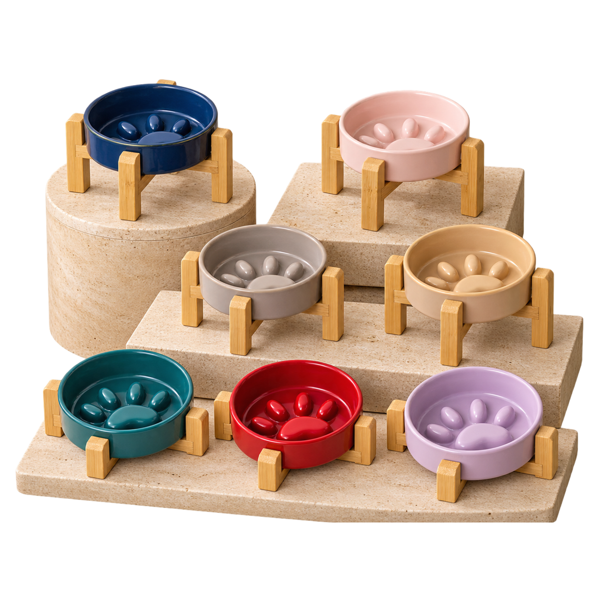PawNest Slow-Feeder Bowl