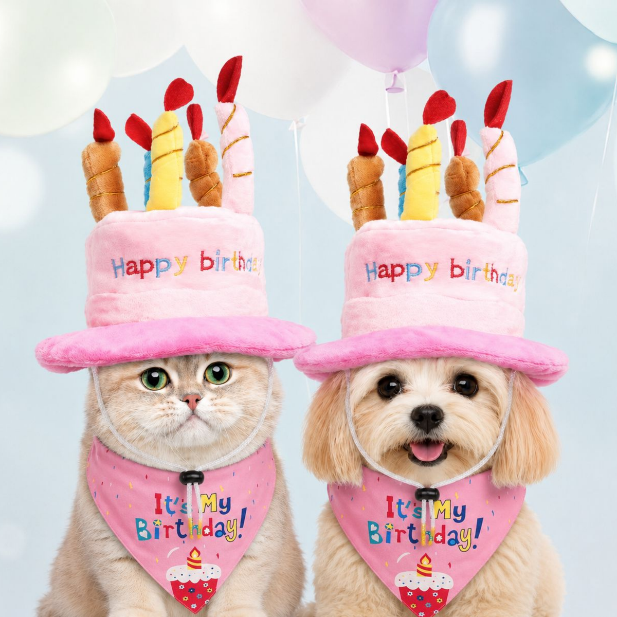 Pet Birthday Hat & Bib Set