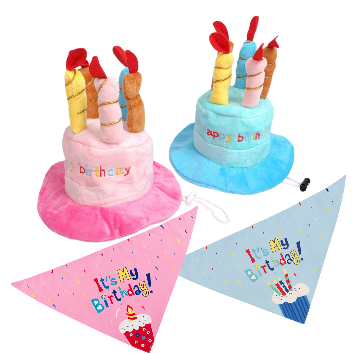 Pet Birthday Hat & Bib Set