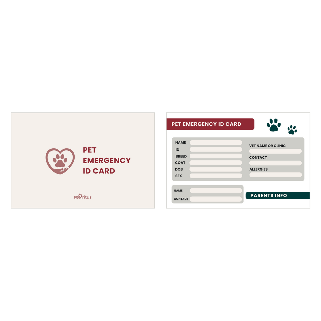 Pet Emergency ID Card