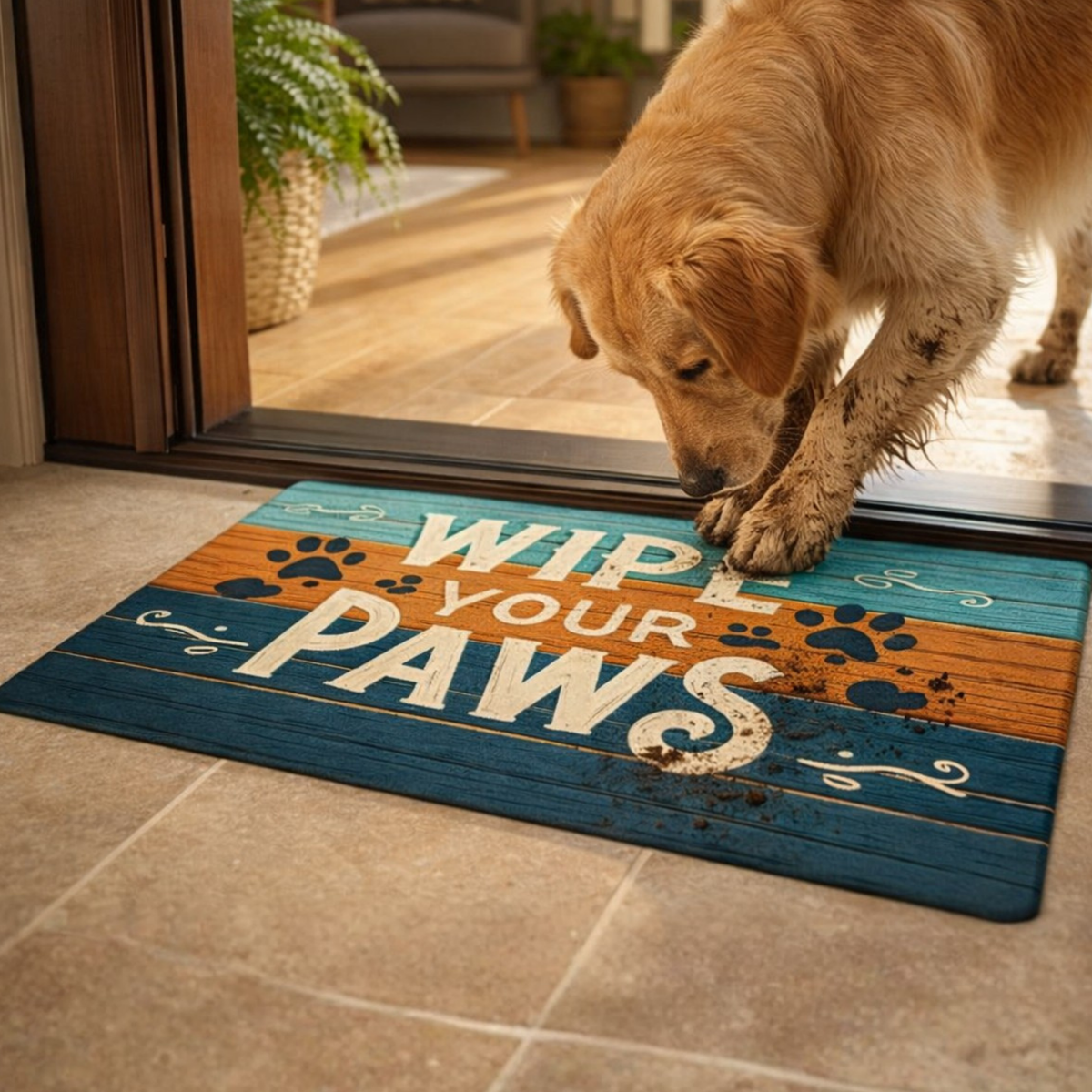 "Wipe Your Paws" Door Mat