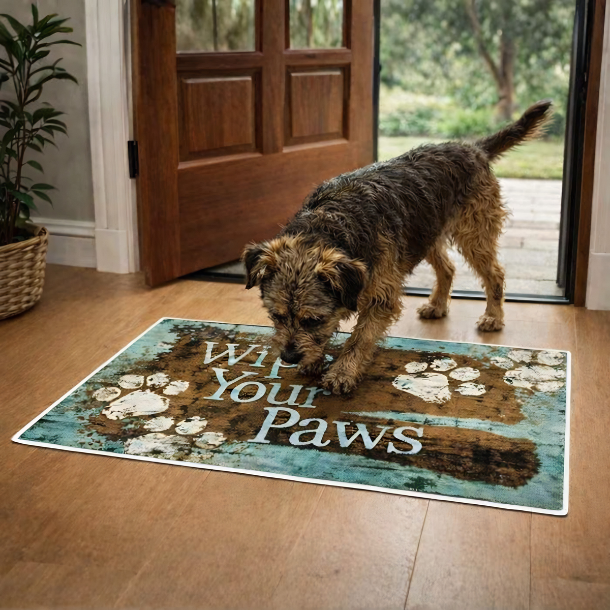 "Wipe Your Paws" Door Mat