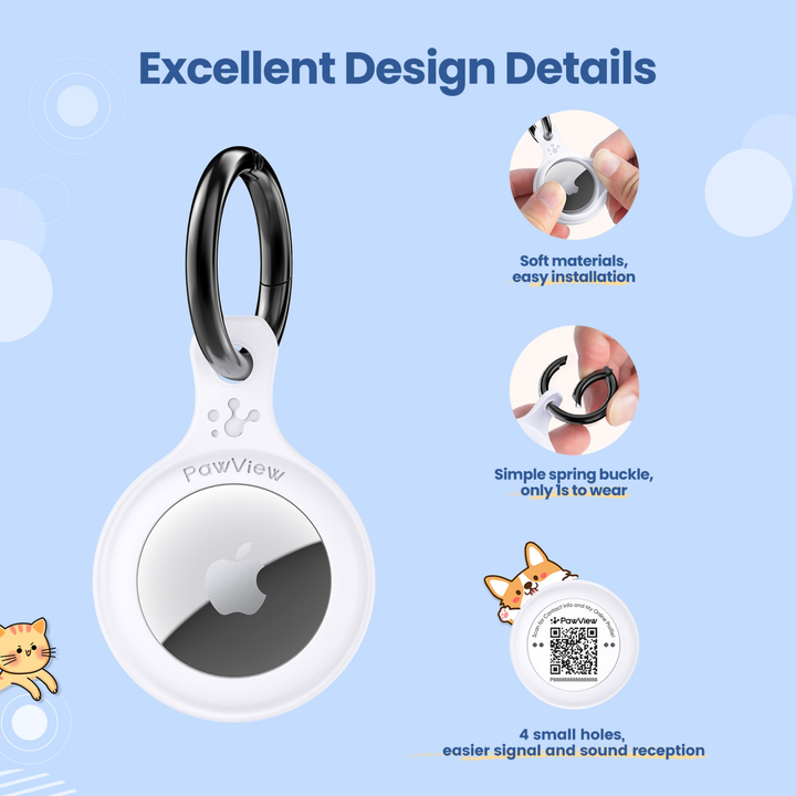 Anti-Loss Smart Pet ID Tag - QR & AirTag Holder