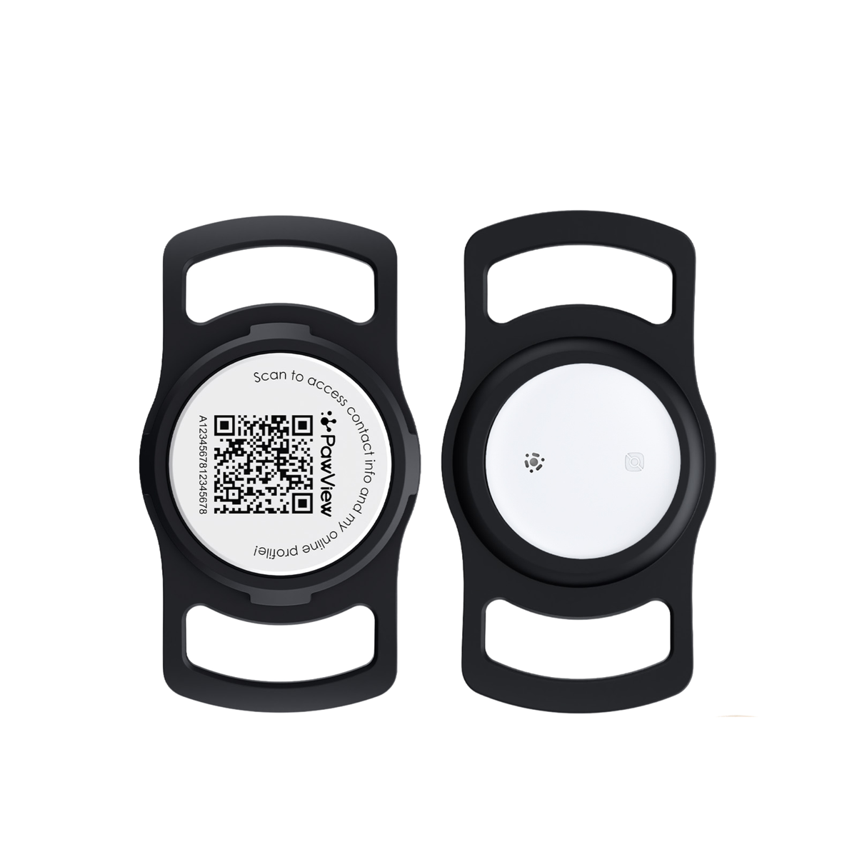 Slide-On Smart Pet Tracker - QR & AirTag Holder