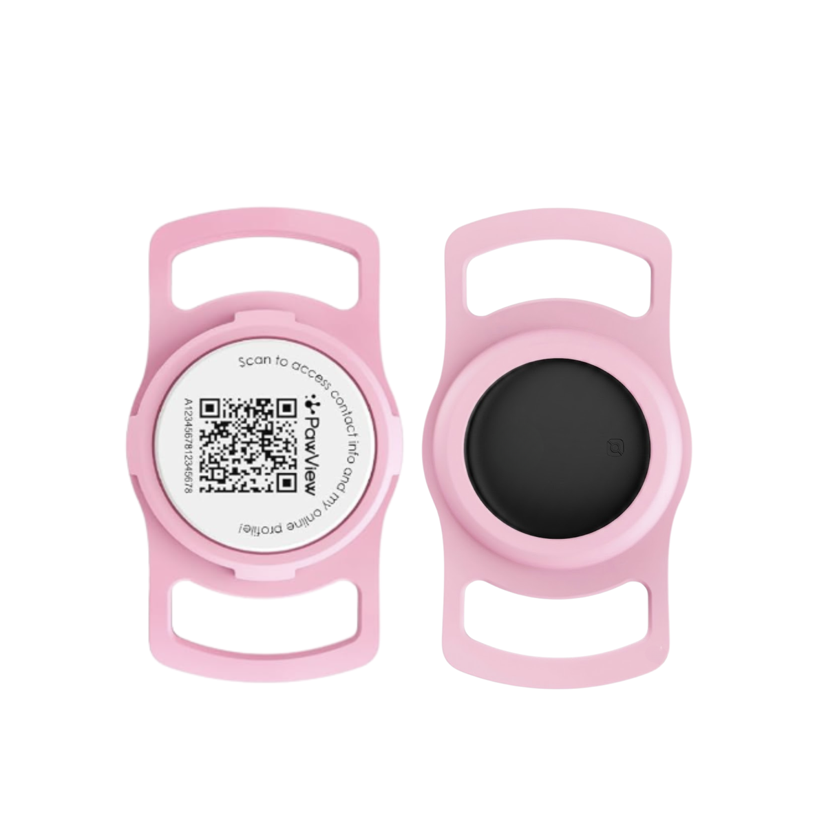 Slide-On Smart Pet Tracker - QR & AirTag Holder