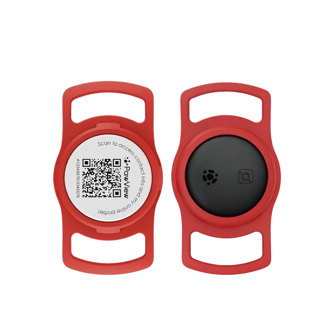 Slide-On Smart Pet Tracker - QR & AirTag Holder