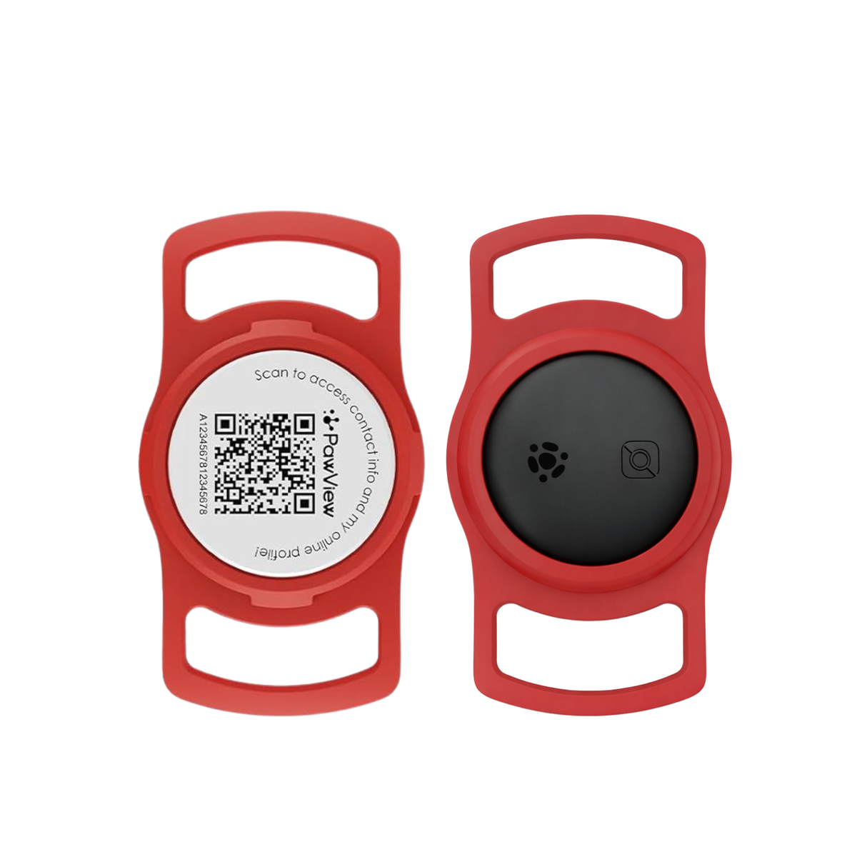 Slide-On Smart Pet Tracker - QR & AirTag Holder