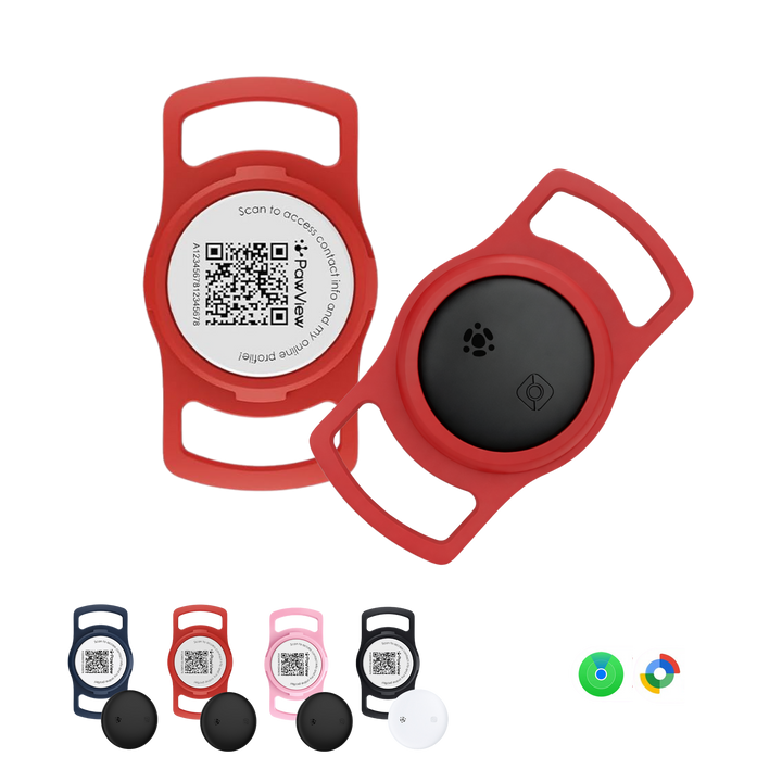 Slide-On Smart Pet Tracker - QR & AirTag Holder