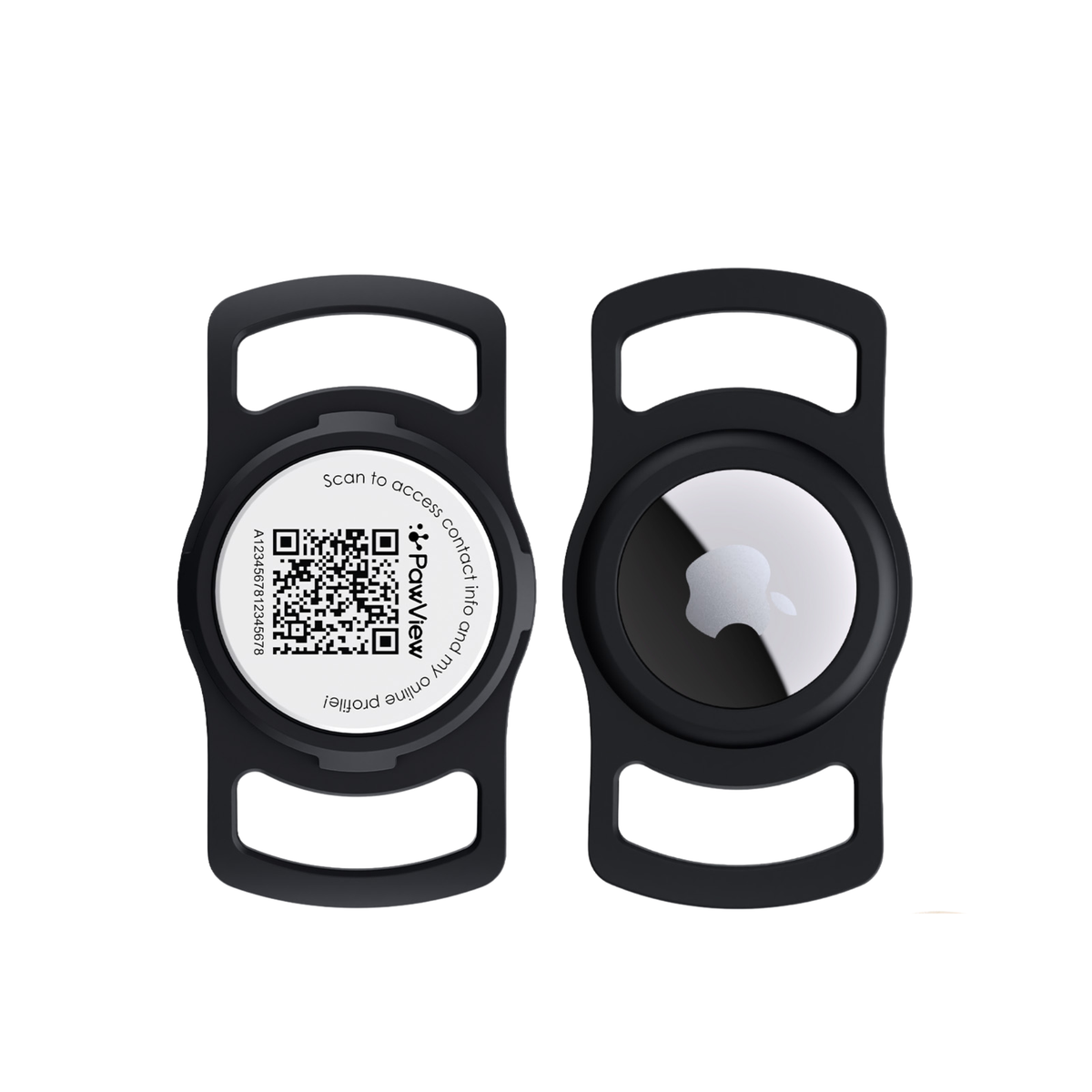 Slide-On Anti-Loss Smart Pet ID Tag - QR & AirTag Holder