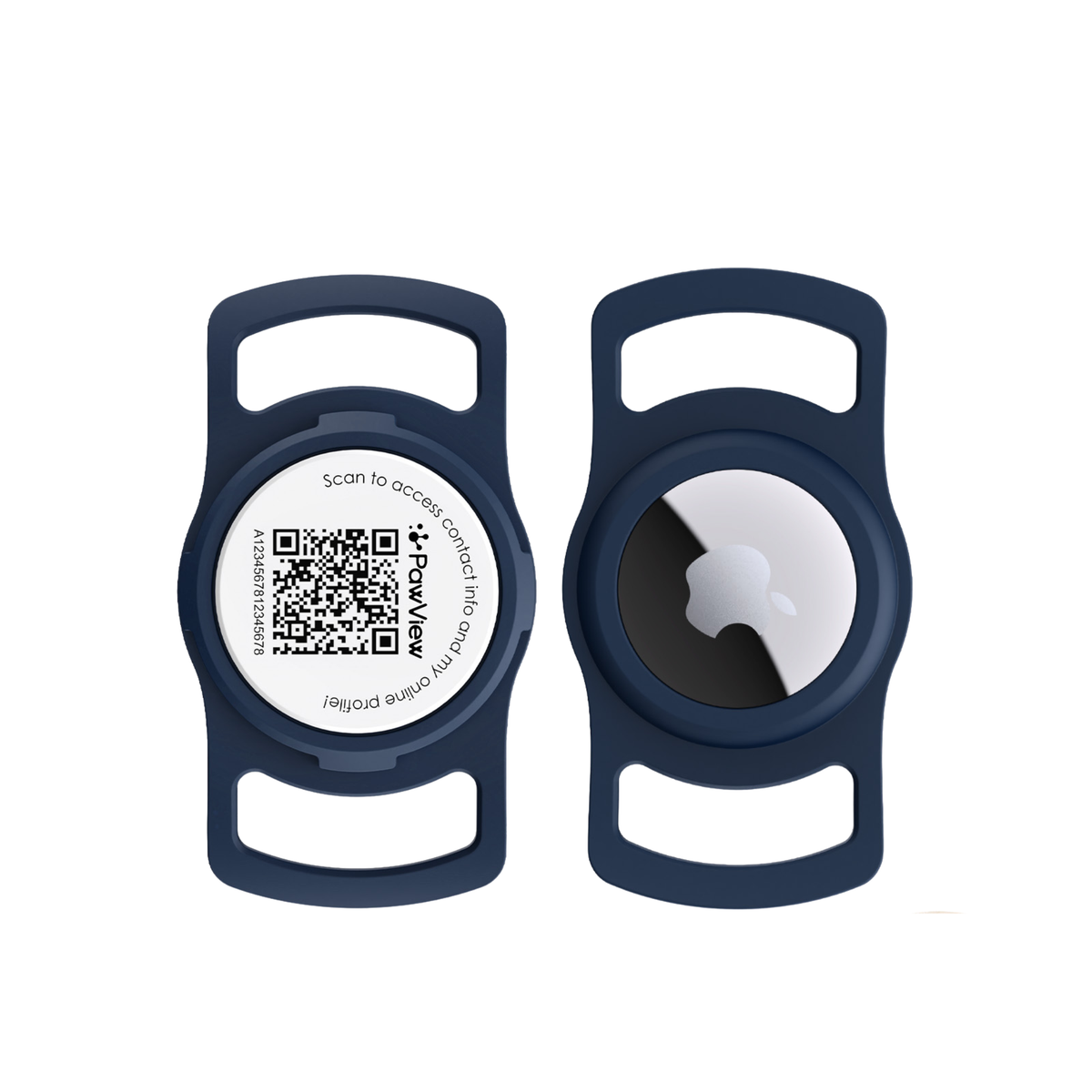 Slide-On Anti-Loss Smart Pet ID Tag - QR & AirTag Holder