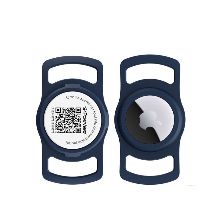 Slide-On Anti-Loss Smart Pet ID Tag - QR & AirTag Holder