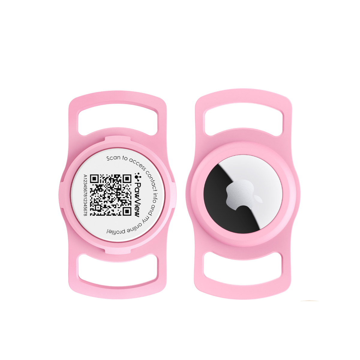 Slide-On Anti-Loss Smart Pet ID Tag - QR & AirTag Holder